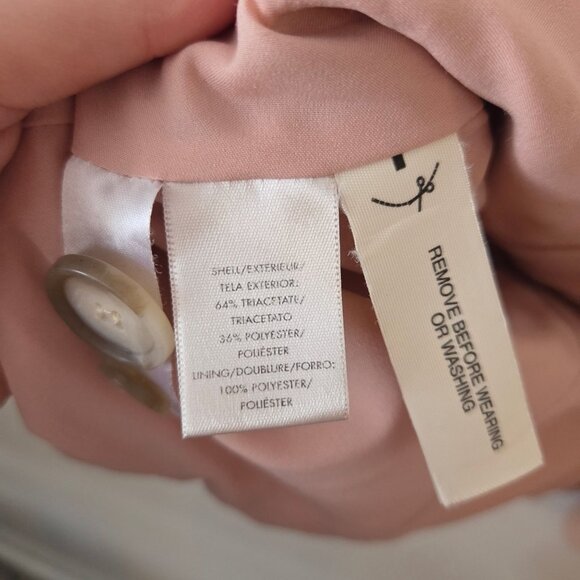 Ann Taylor US Womens Size 14 Blush Pink Blazer Single Button Business Office - Picture 7 of 11